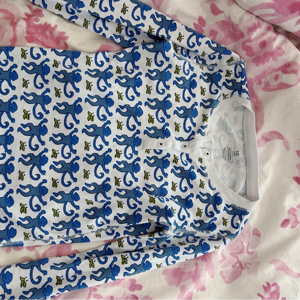 Blue and White Monkey Roller Rabbits